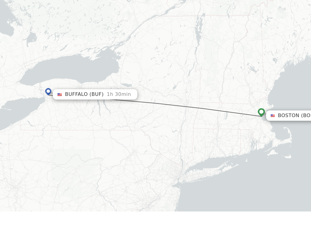 Which Airlines Provide Direct Flights From Boston to Buffalo?